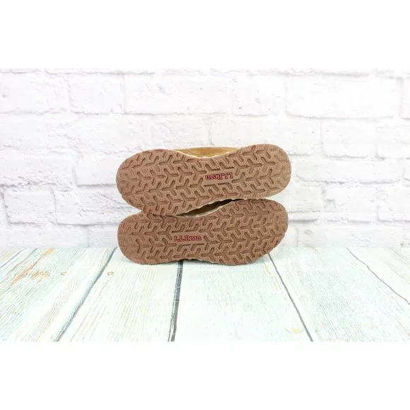 LL Bean Brown Leather Waterproof Insulated Slip-On Snow Sneaker 5 Shoes 8 W - Picture 9 of 9